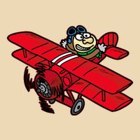 Red Baron Plane Biplane Pilot Airplane Zip Tote Bag