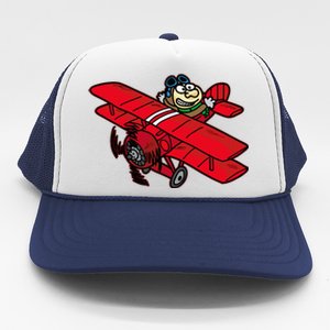 Red Baron Plane Biplane Pilot Airplane Trucker Hat