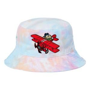 Red Baron Plane Biplane Pilot Airplane Tie Dye Newport Bucket Hat