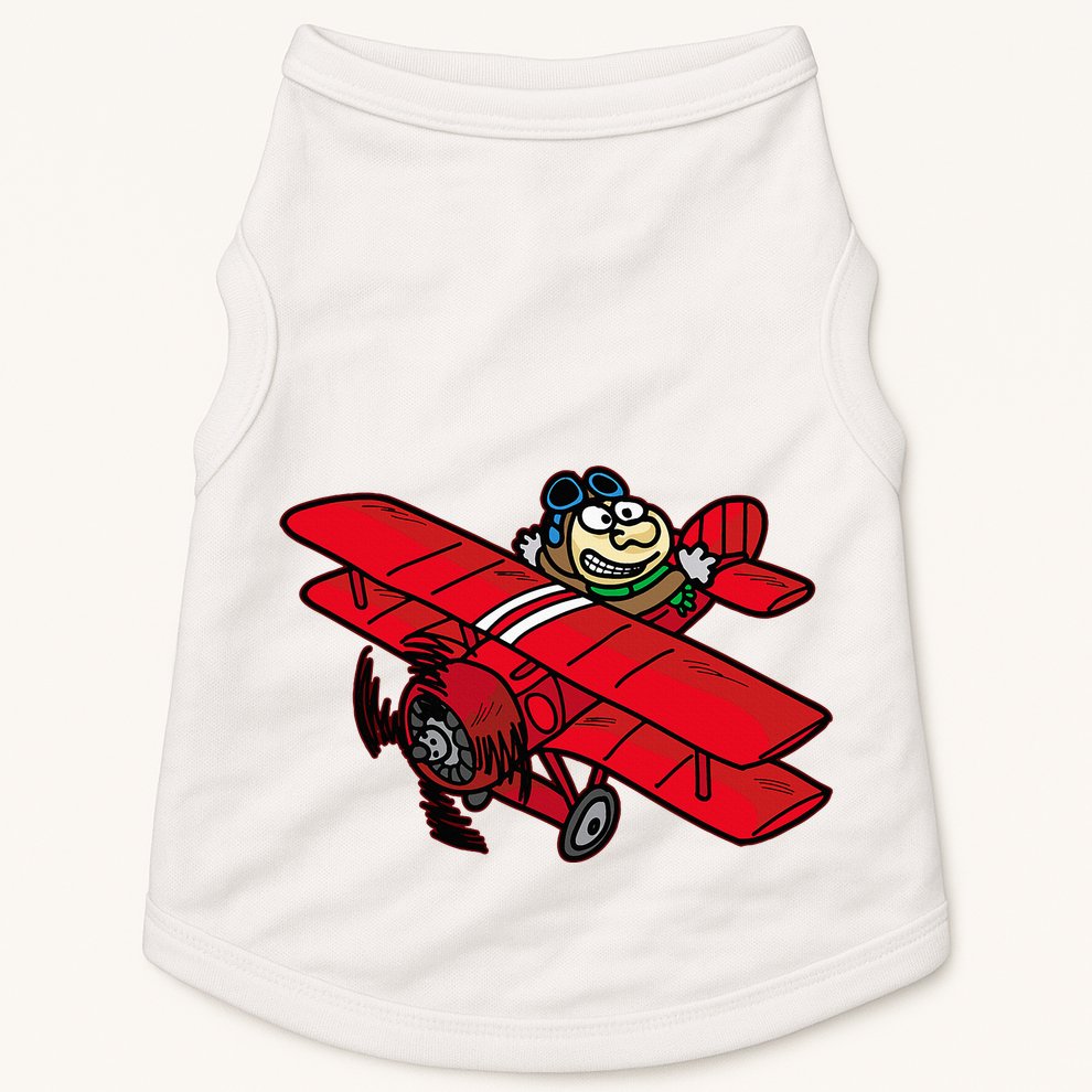 Red Baron Plane Biplane Pilot Airplane Doggie Tank