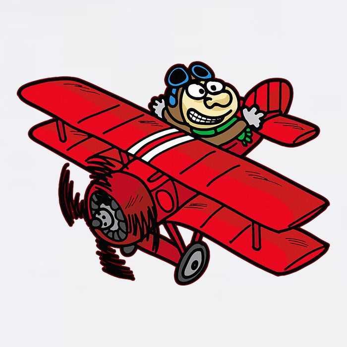 Red Baron Plane Biplane Pilot Airplane Cooling Performance Crew T-Shirt