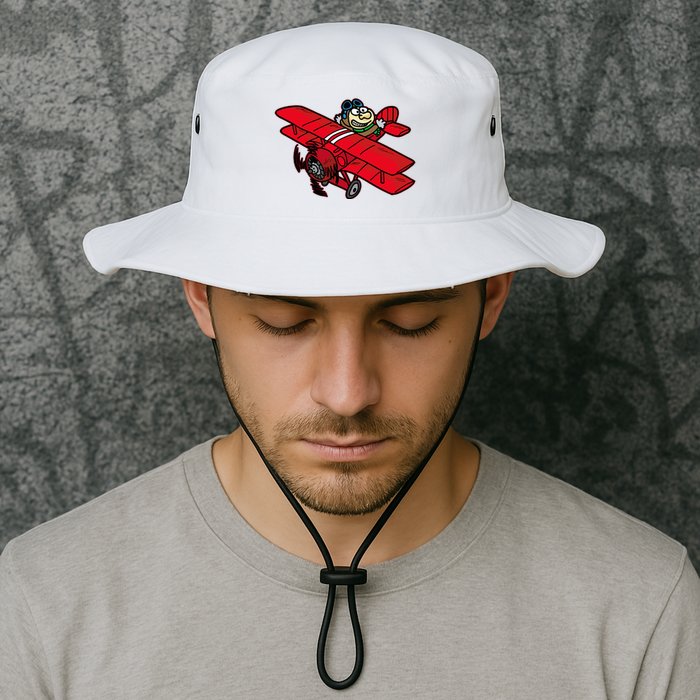 Red Baron Plane Biplane Pilot Airplane Bucket Hat