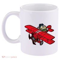 Red Baron Plane Biplane Pilot Airplane 11oz C Handle Ceramic Mug