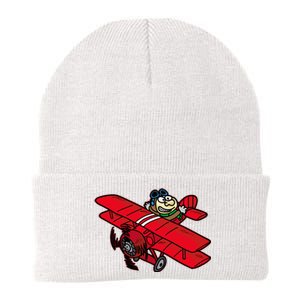 Red Baron Plane Biplane Pilot Airplane Knit Cap Winter Beanie