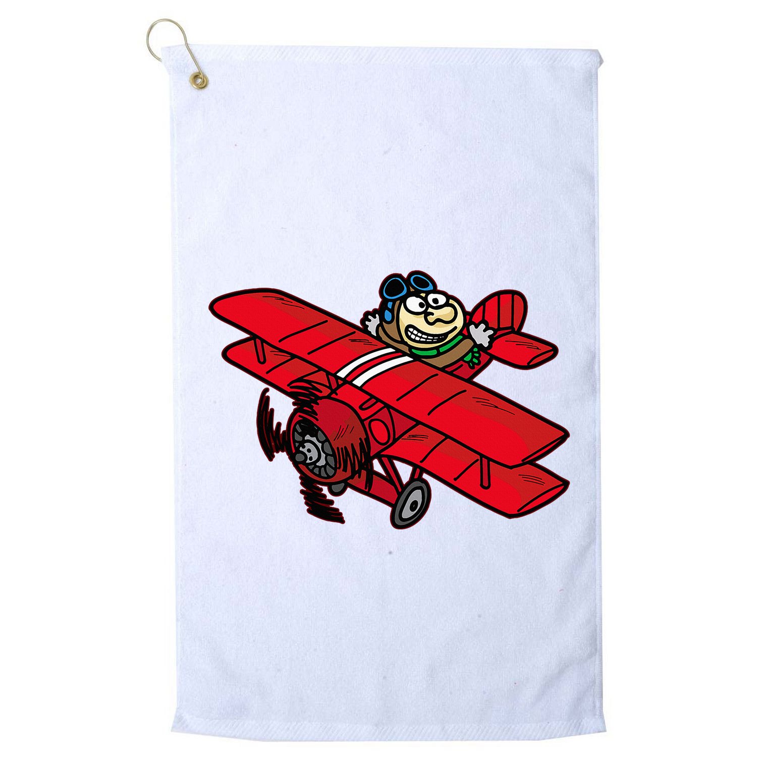 Red Baron Plane Biplane Pilot Airplane Golf Towel