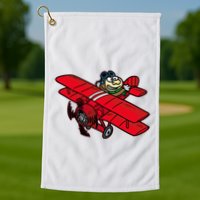 Red Baron Plane Biplane Pilot Airplane Golf Towel