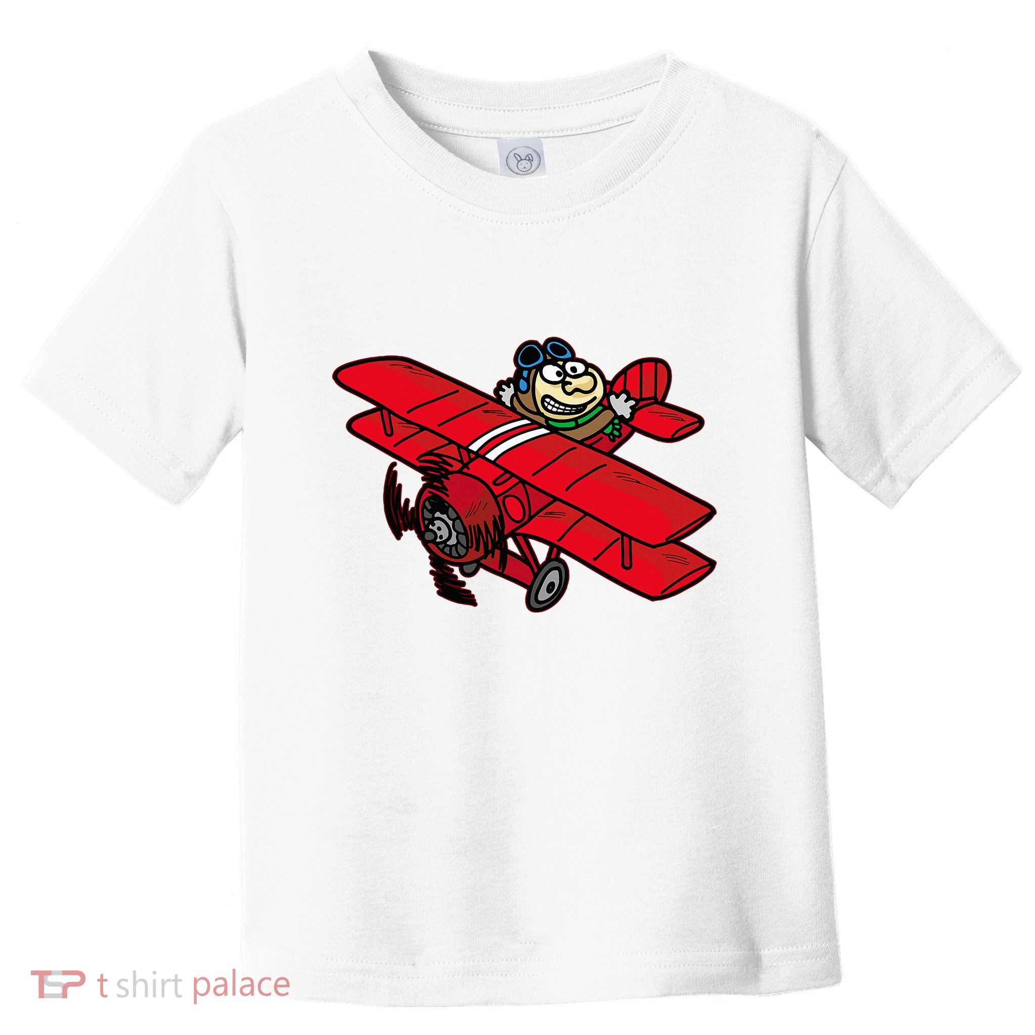 Red Baron Plane Biplane Pilot Airplane Toddler T-Shirt