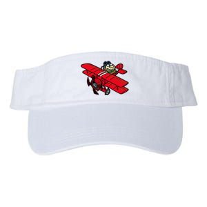 Red Baron Plane Biplane Pilot Airplane Valucap Bio-Washed Visor