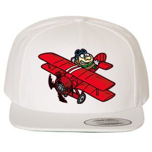 Red Baron Plane Biplane Pilot Airplane Wool Snapback Cap