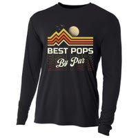 Retro Best Pops By Far Golf Sunset Grandpa Cooling Performance Long Sleeve Crew