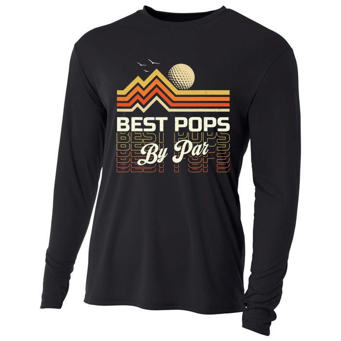 Retro Best Pops By Far Golf Sunset Grandpa Cooling Performance Long Sleeve Crew