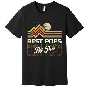 Retro Best Pops By Far Golf Sunset Grandpa Premium T-Shirt