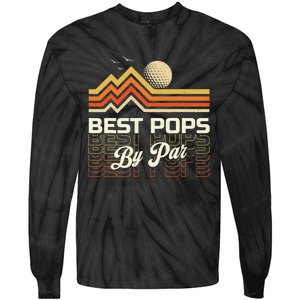 Retro Best Pops By Far Golf Sunset Grandpa Tie-Dye Long Sleeve Shirt