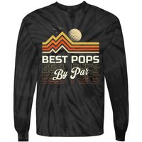 Retro Best Pops By Far Golf Sunset Grandpa Tie-Dye Long Sleeve Shirt