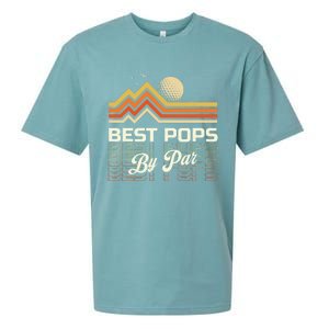 Retro Best Pops By Far Golf Sunset Grandpa Sueded Cloud Jersey T-Shirt