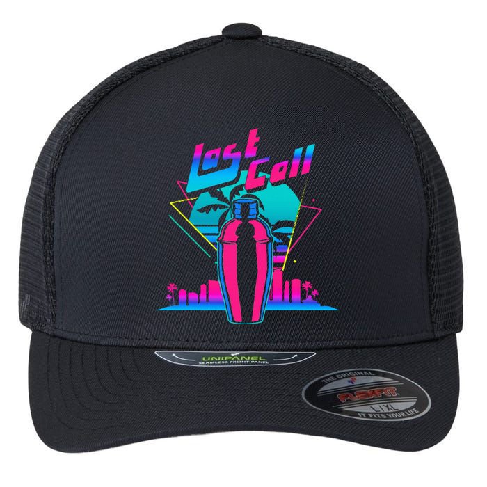 Retro Bar & Pub Owner Saying Mixologist Bartender Flexfit Unipanel Trucker Cap