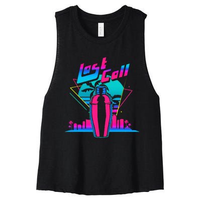 Retro Bar & Pub Owner Saying Mixologist Bartender Women's Racerback Cropped Tank