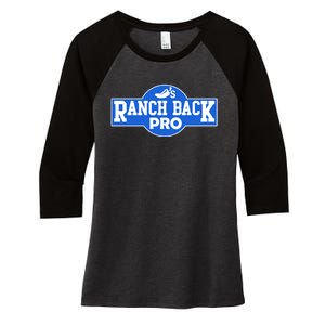 Ranch Back Pro Women's Tri-Blend 3/4-Sleeve Raglan Shirt