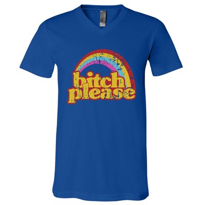 Rainbow Bitch Please V-Neck T-Shirt