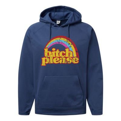 Rainbow Bitch Please Performance Fleece Hoodie