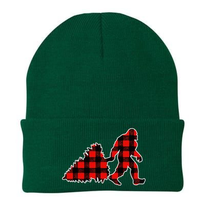 Red Buffalo Plaid Pajama Bigfoot Christmas Knit Cap Winter Beanie