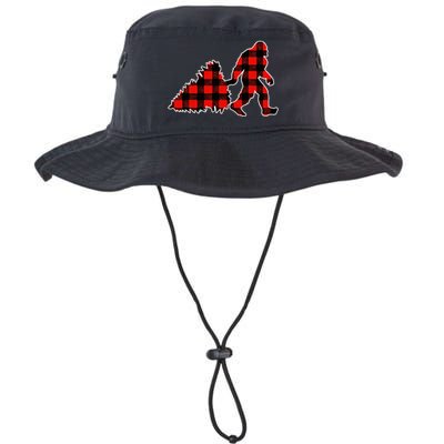 Red Buffalo Plaid Pajama Bigfoot Christmas Legacy Cool Fit Booney Bucket Hat