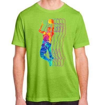 Retro Basketball Player Gift Adult ChromaSoft Performance T-Shirt