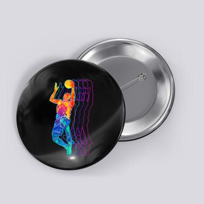 Retro Basketball Player Gift Button
