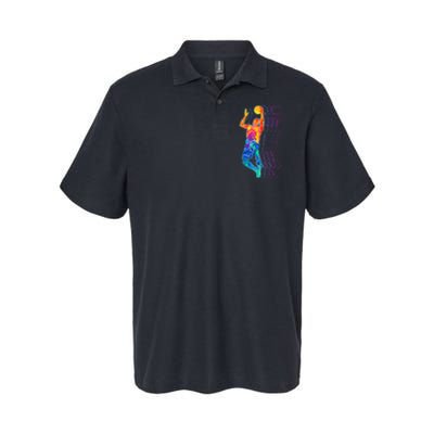 Retro Basketball Player Gift Softstyle Adult Sport Polo