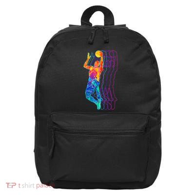 Retro Basketball Player Gift 16 in Basic Backpack