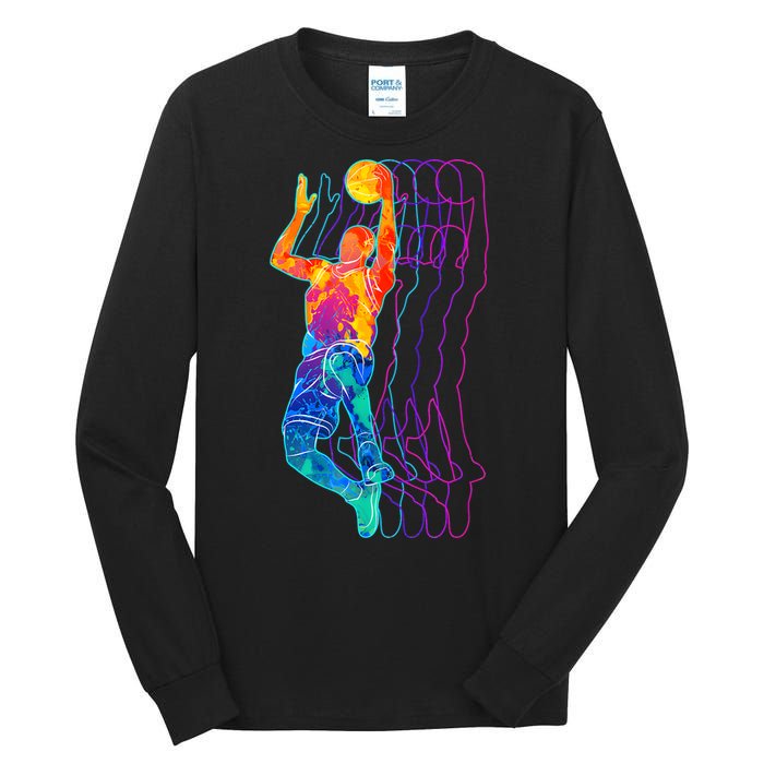 Retro Basketball Player Gift Tall Long Sleeve T-Shirt