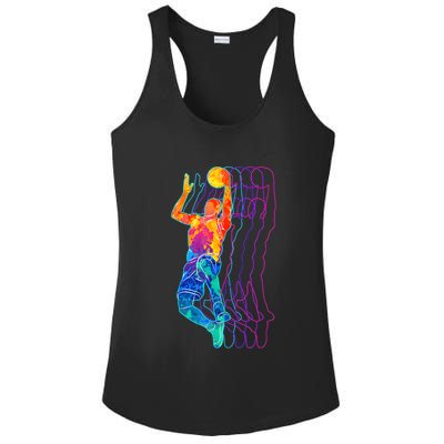 Retro Basketball Player Gift Ladies PosiCharge Competitor Racerback Tank