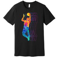 Retro Basketball Player Gift Premium T-Shirt