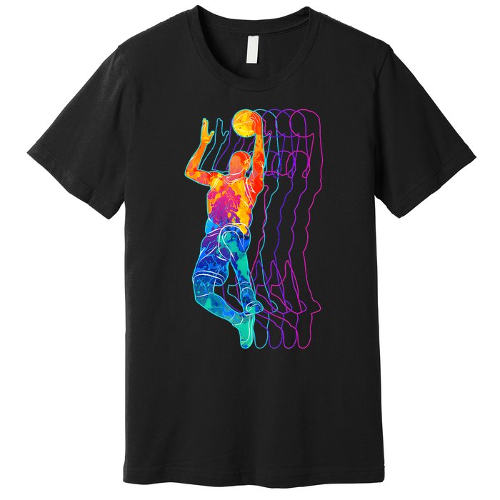 Retro Basketball Player Gift Premium T-Shirt