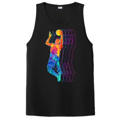 Retro Basketball Player Gift PosiCharge Competitor Tank