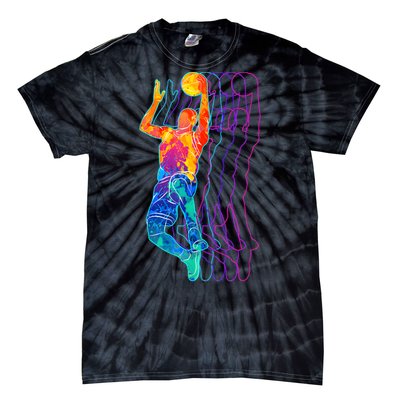 Retro Basketball Player Gift Tie-Dye T-Shirt