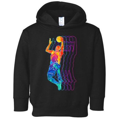 Retro Basketball Player Gift Toddler Hoodie