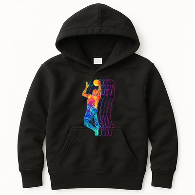 Retro Basketball Player Gift Kids Hoodie