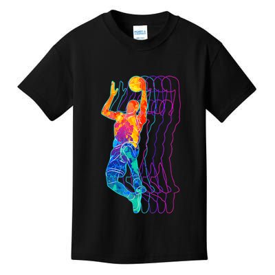 Retro Basketball Player Gift Kids T-Shirt