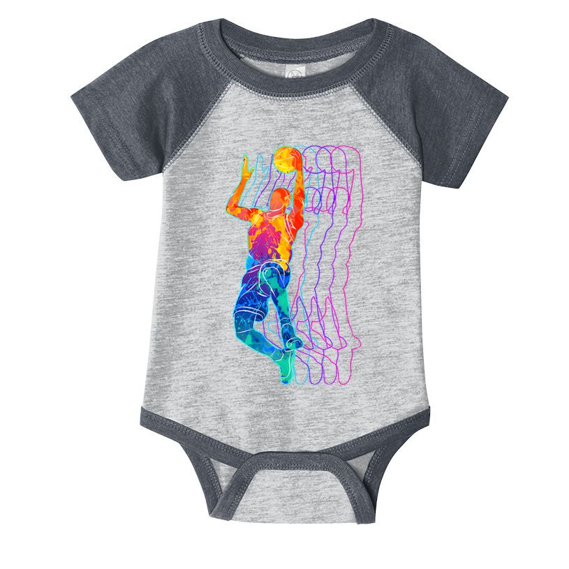Retro Basketball Player Gift Infant Baby Jersey Bodysuit