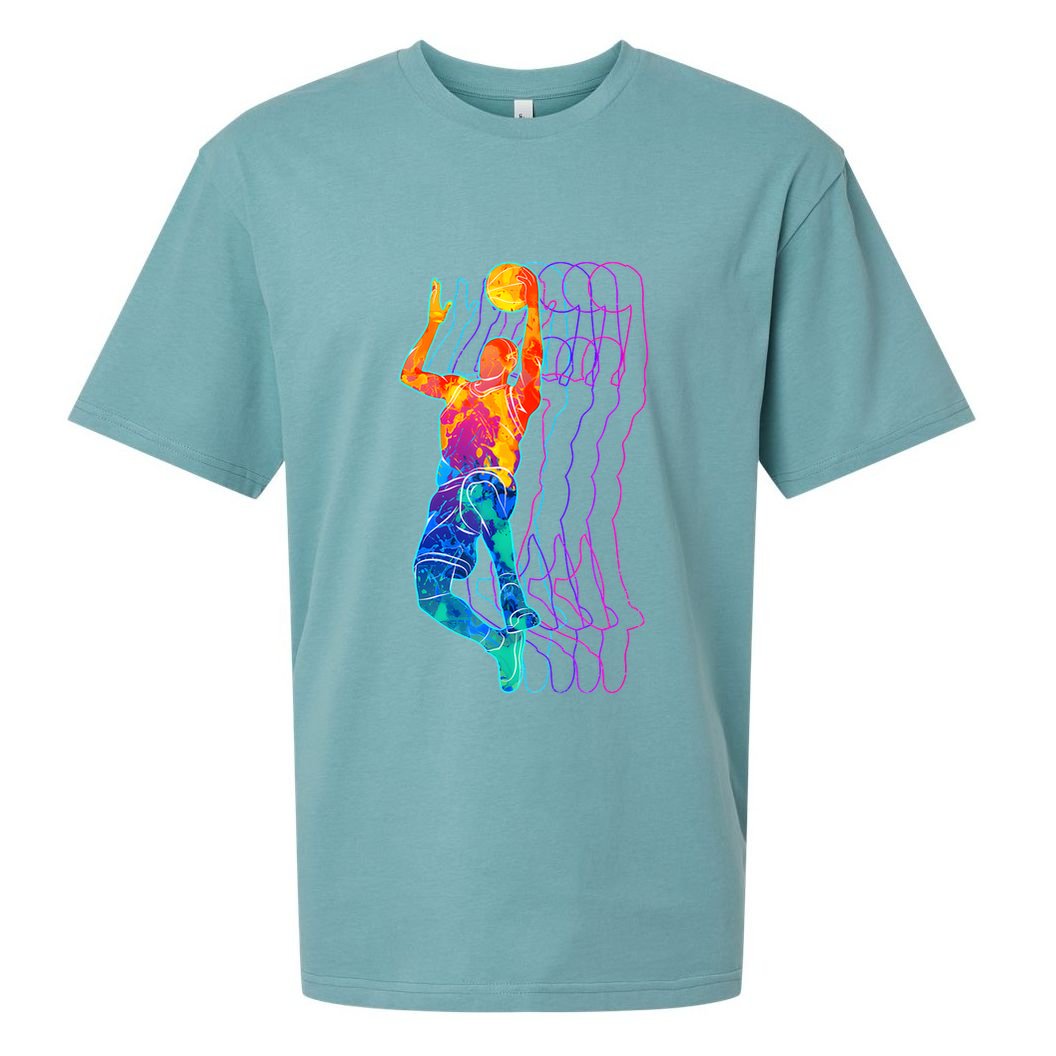 Retro Basketball Player Gift Sueded Cloud Jersey T-Shirt