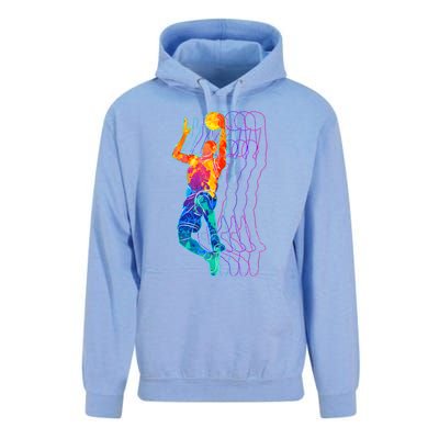 Retro Basketball Player Gift Unisex Surf Hoodie