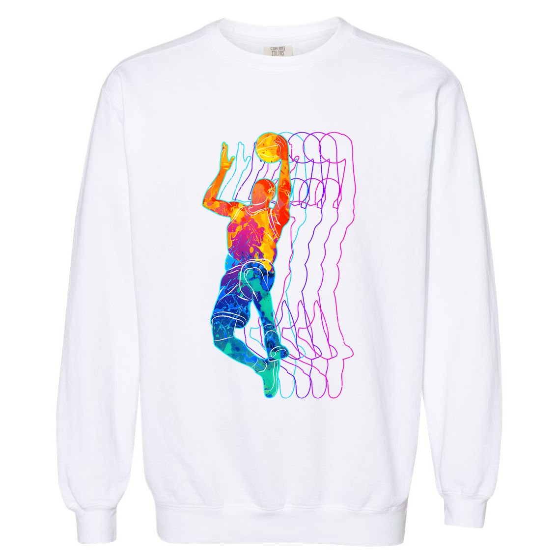 Retro Basketball Player Gift Garment-Dyed Sweatshirt