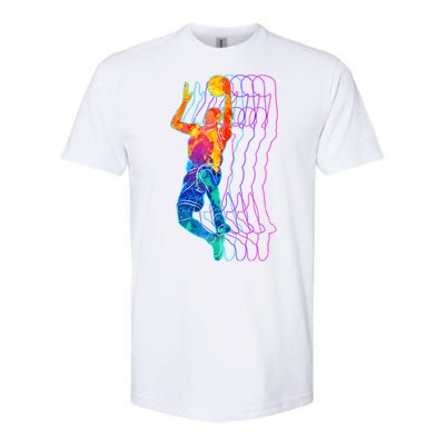 Retro Basketball Player Gift Softstyle® CVC T-Shirt