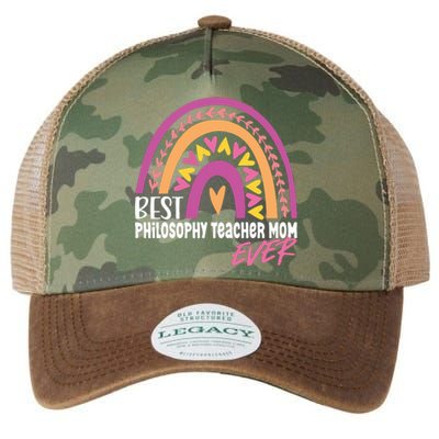 Rainbow Best Philosophy Teacher Mom Ever Mother's Day Legacy Tie Dye Trucker Hat