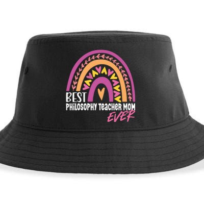 Rainbow Best Philosophy Teacher Mom Ever Mother's Day Sustainable Bucket Hat