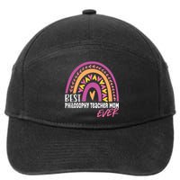 Rainbow Best Philosophy Teacher Mom Ever Mother's Day 7-Panel Snapback Hat