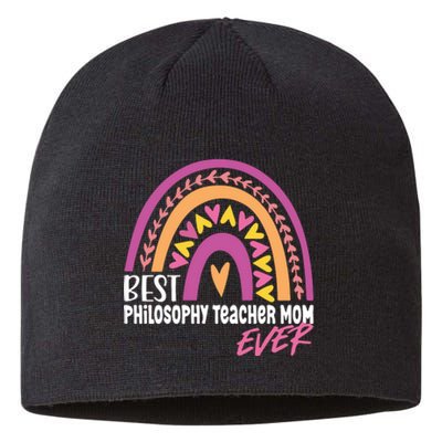 Rainbow Best Philosophy Teacher Mom Ever Mother's Day Sustainable Beanie