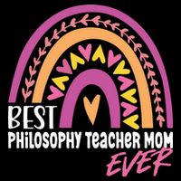 Rainbow Best Philosophy Teacher Mom Ever Mother's Day 16 in Basic Backpack