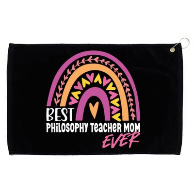 Rainbow Best Philosophy Teacher Mom Ever Mother's Day Grommeted Golf Towel